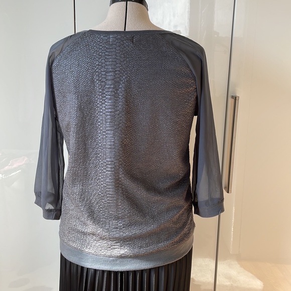 IRIS SINGER Collection Top 3/4 Sleeve Color-Gray Size-Large - Picture 9 of 15